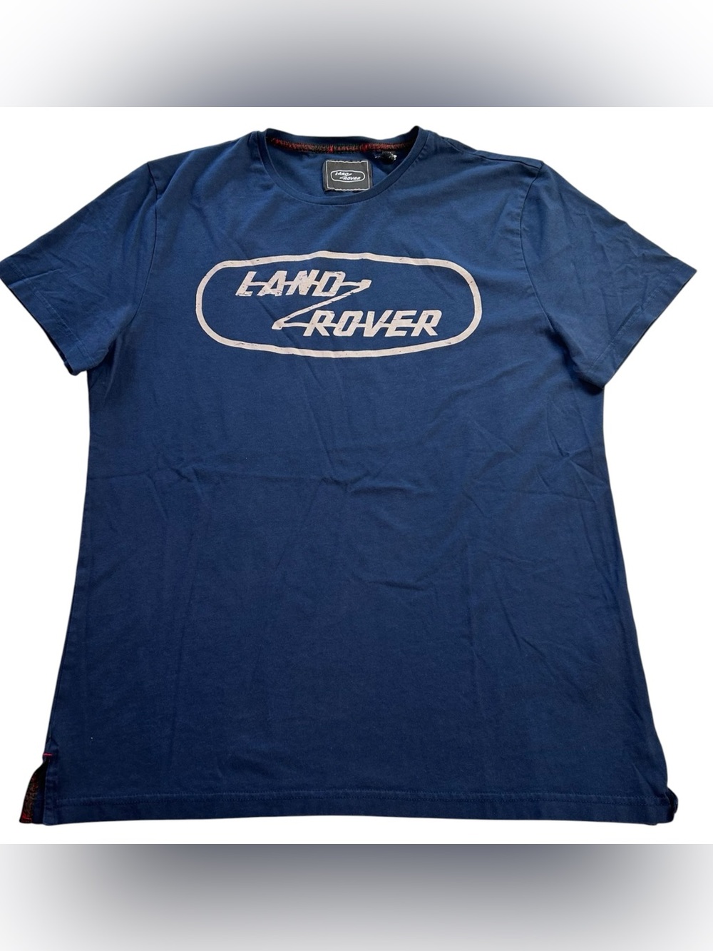 Land Rover Men's Heritage Graphic T-Shirt Navy Blue Retro Logo Classic Size M